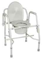 Deluxe Steel Drop Arm Commode a